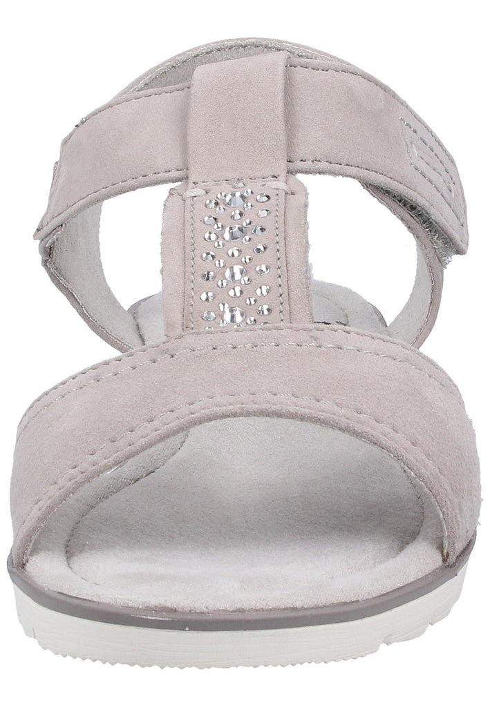 Jana Sandalen Nubukleder Hellgrau