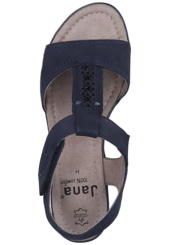 Jana Sandalen Nubukleder Navy