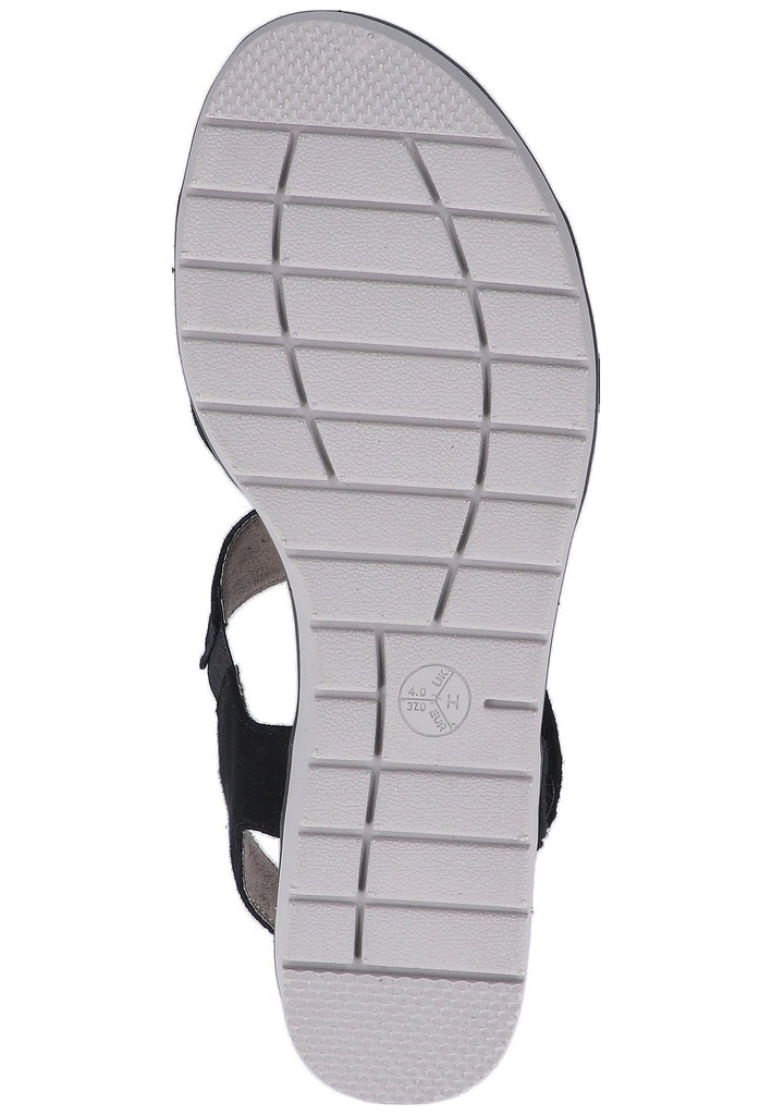 Jana Sandalen Nubukleder Schwarz