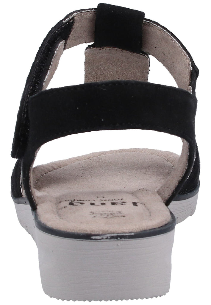 Jana Sandalen Nubukleder Schwarz