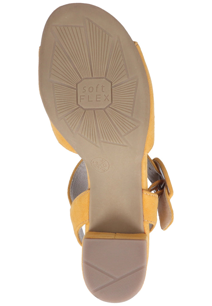 Jana Sandalen Veloursleder Gelb