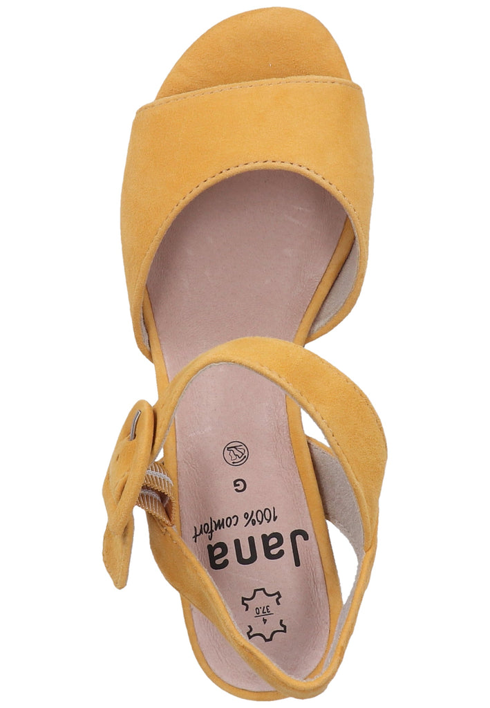 Jana Sandalen Veloursleder Gelb