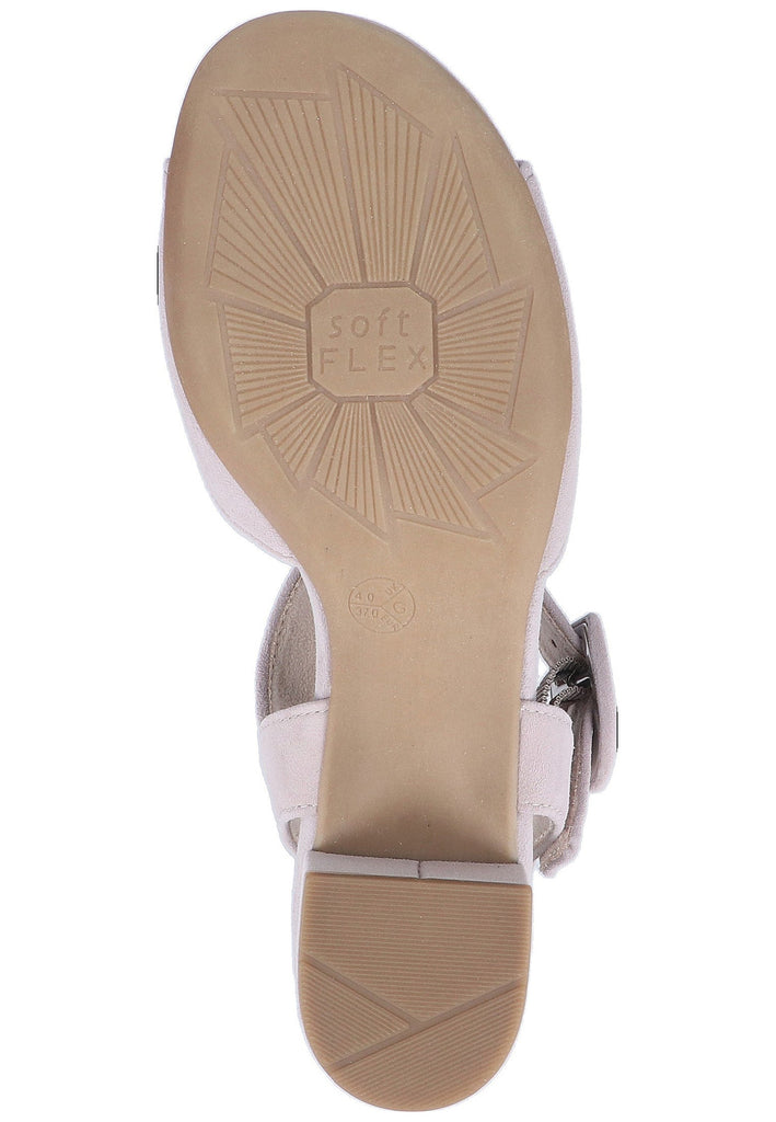 Jana Sandalen Veloursleder Hellgrau