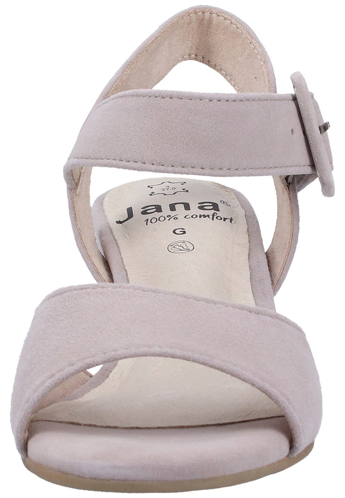 Jana Sandalen Veloursleder Hellgrau