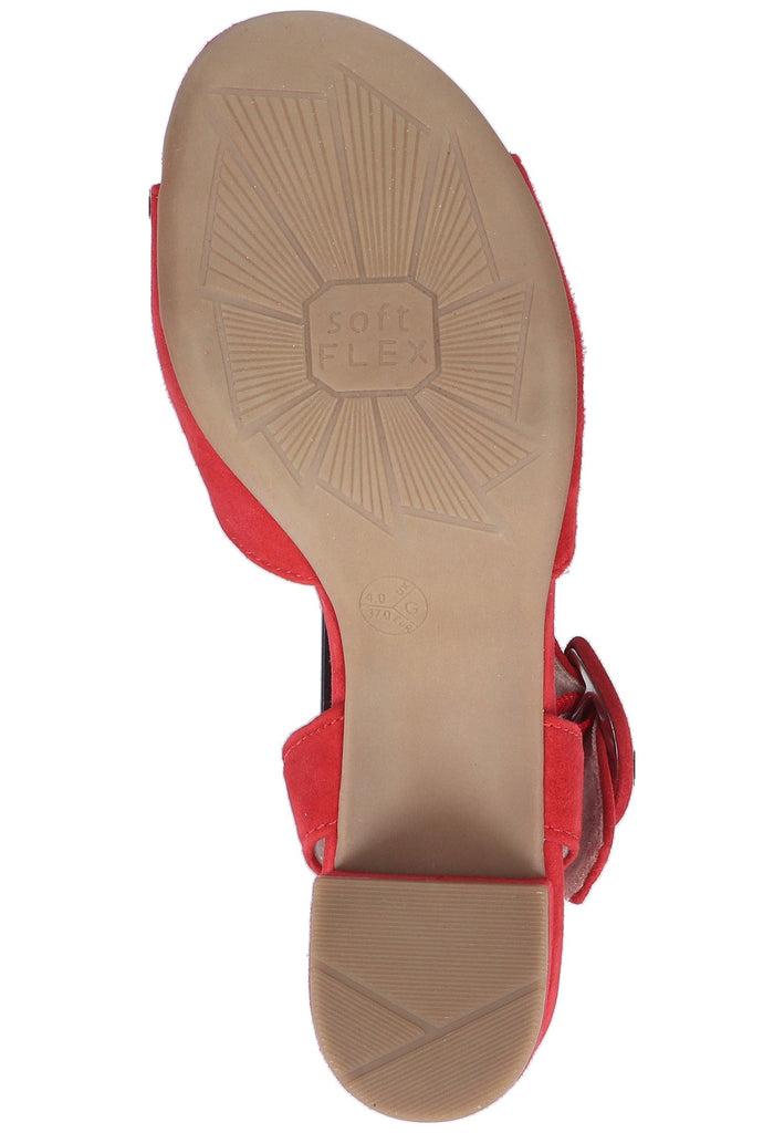 Jana Sandalen Veloursleder Rot
