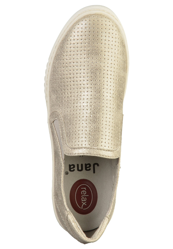 Jana Slipper Lederimitat Gold