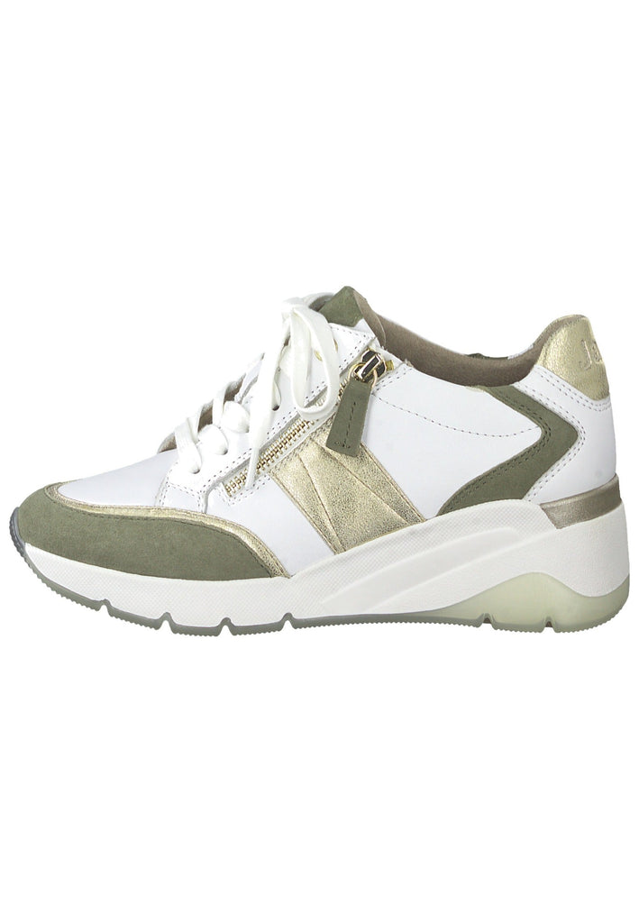 Sneaker Jana Sneaker Leder Weiß/Grün