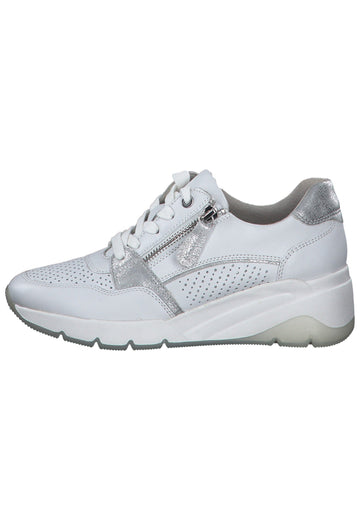 Sneaker Jana Sneaker Leder Weiß/Silber