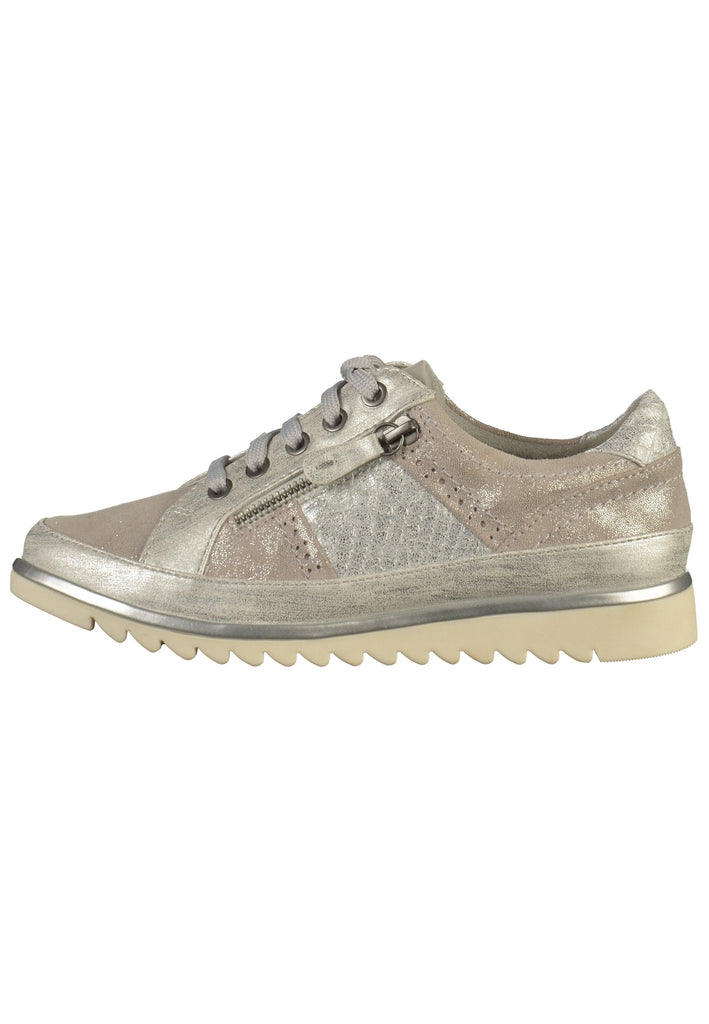 Jana Sneaker Leder/Synthetik Weiß/Silber