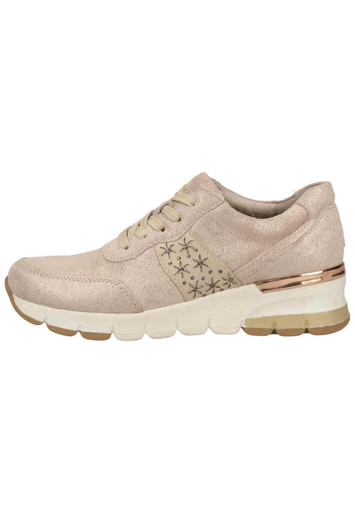 Jana Sneaker Leder/Textil Gold