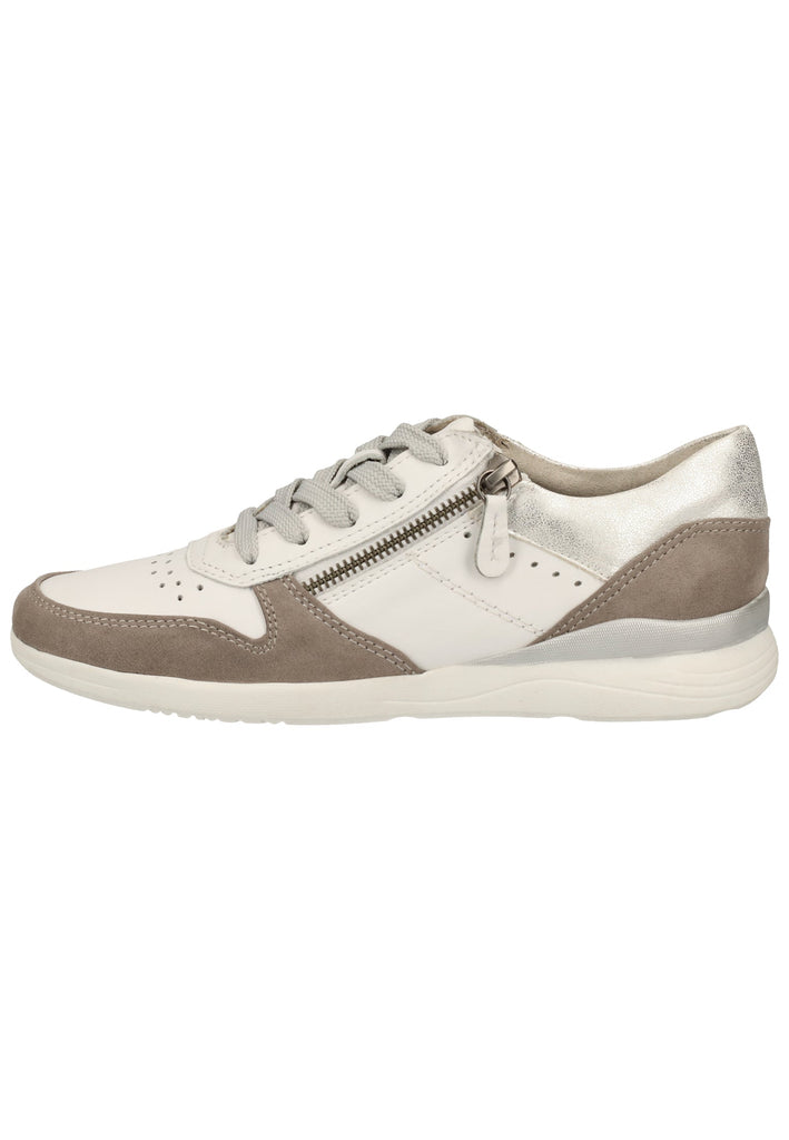 Jana Sneaker Leder/Textil Taupe