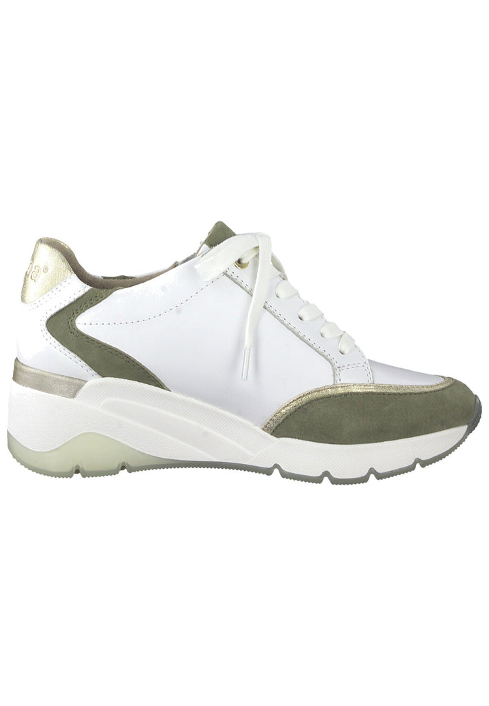 Jana Sneaker Leder Weiß/Grün