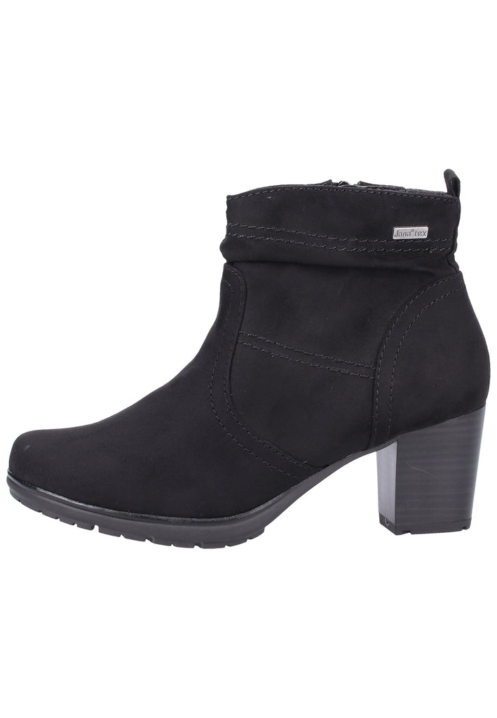 Jana Stiefelette Lederimitat Schwarz