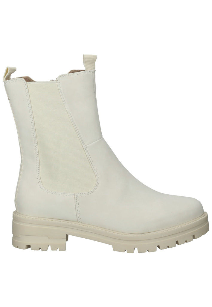 Jana Stiefelette Lederimitat/Textil Ivory