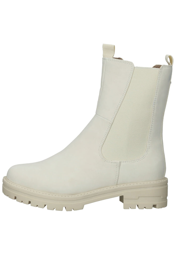 Jana Stiefelette Lederimitat/Textil Ivory