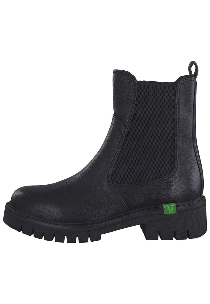 Jana Stiefelette Lederimitat/Textil Schwarz