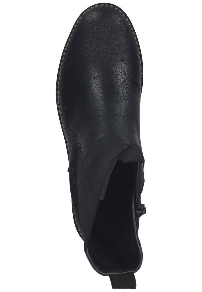 Jana Stiefelette Lederimitat/Textil Schwarz