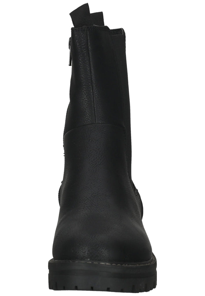 Jana Stiefelette Lederimitat/Textil Schwarz