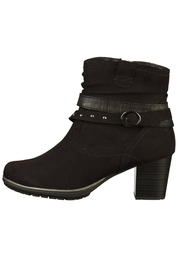 Jana Stiefelette Lederimitat/Textil Schwarz
