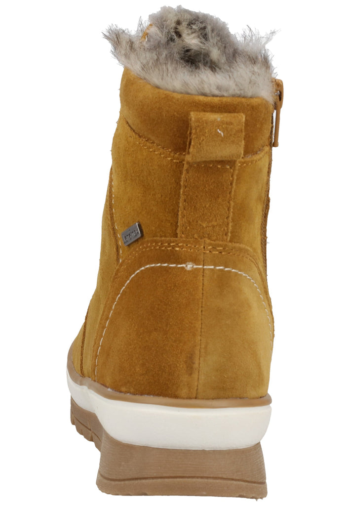 Jana Stiefelette Veloursleder Gelb Warmfutter