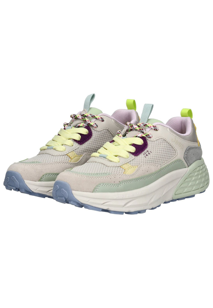 JEEP Sneaker Lederimitat/Textil Beige/Grün