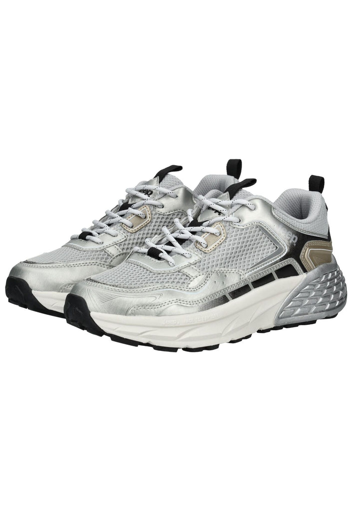 JEEP Sneaker Lederimitat/Textil Silber