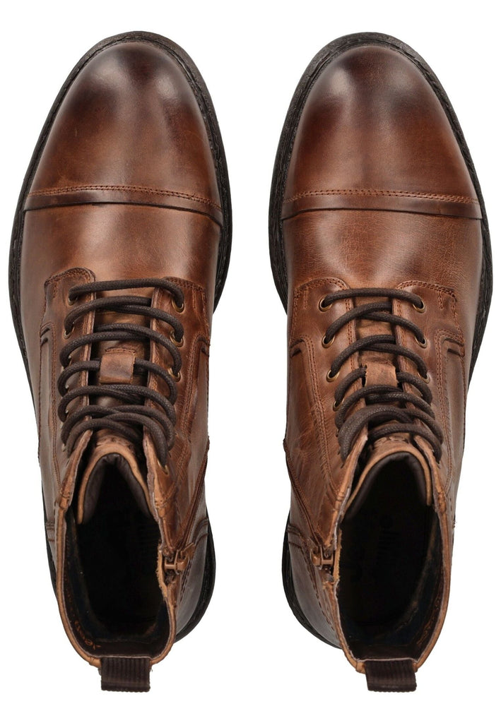 JEEP Stiefelette Leder Cognac