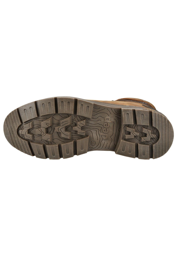 JEEP Stiefelette Leder/Textil Dunkelbraun