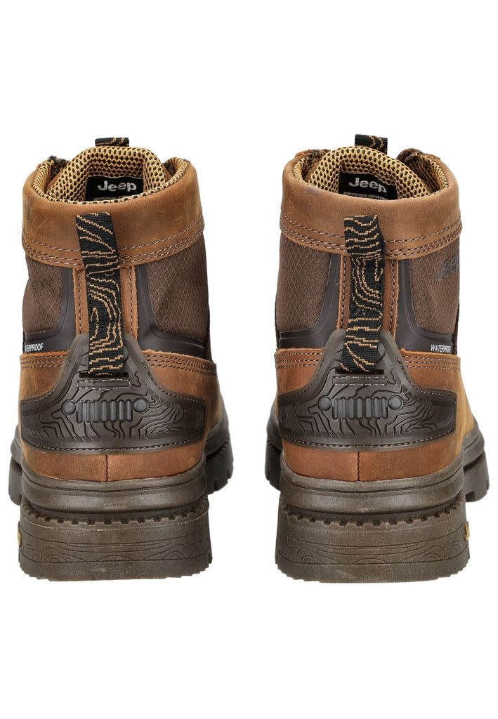 JEEP Stiefelette Leder/Textil Dunkelbraun