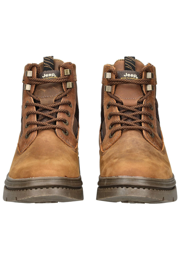 JEEP Stiefelette Leder/Textil Dunkelbraun