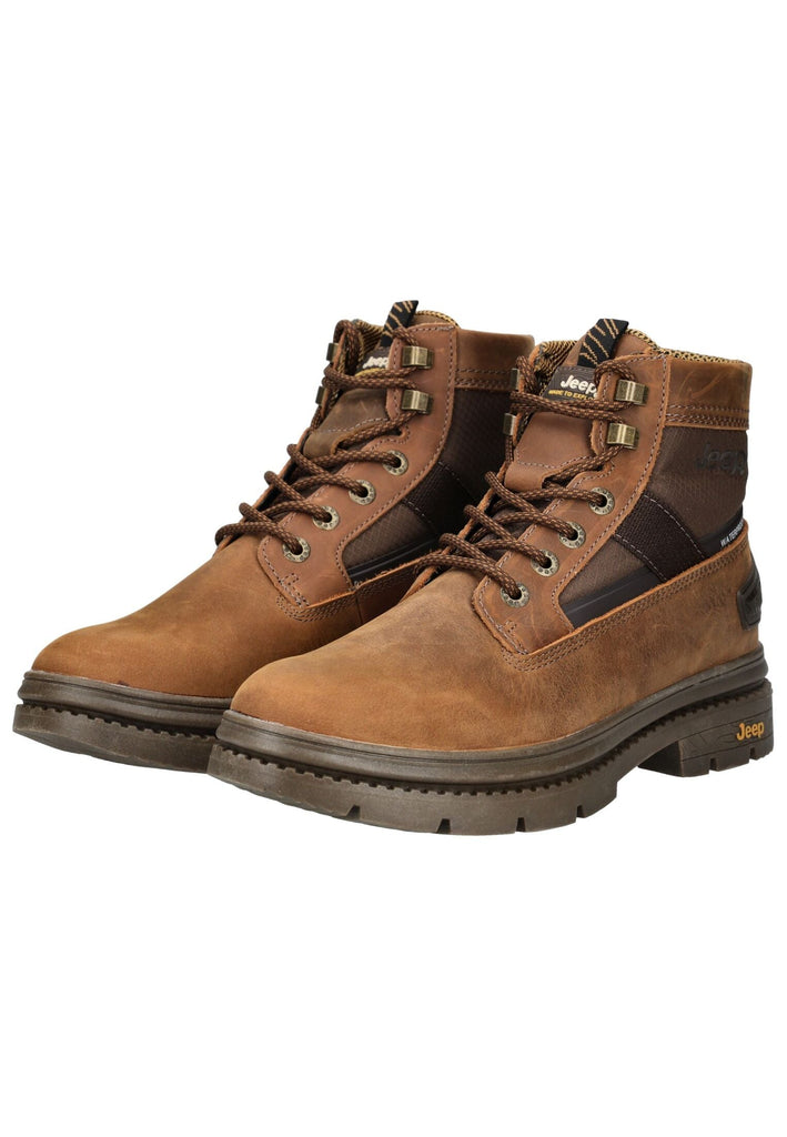 JEEP Stiefelette Leder/Textil Dunkelbraun