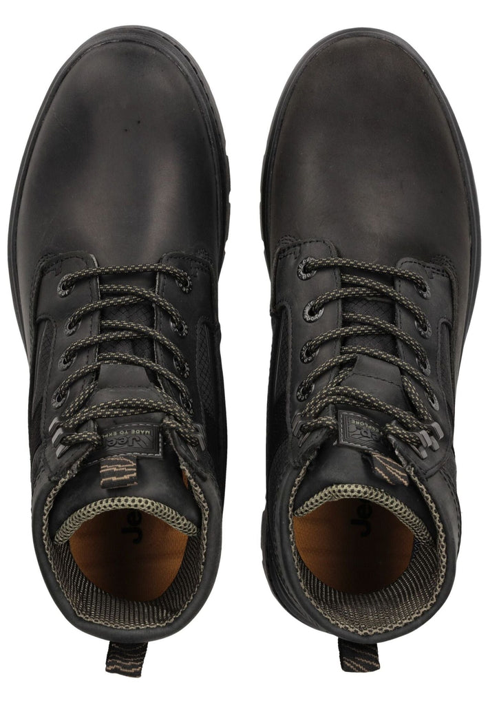 JEEP Stiefelette Leder/Textil Schwarz