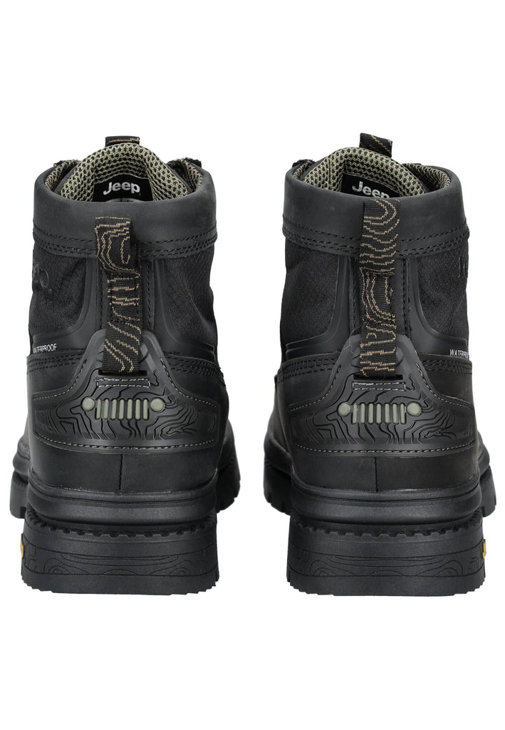 JEEP Stiefelette Leder/Textil Schwarz