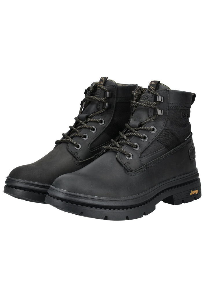 JEEP Stiefelette Leder/Textil Schwarz
