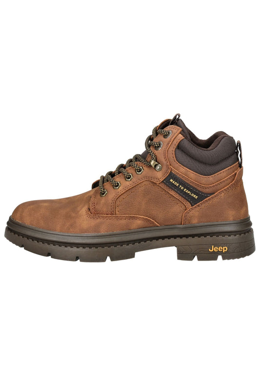 JEEP Stiefelette Lederimitat/Textil Cognac