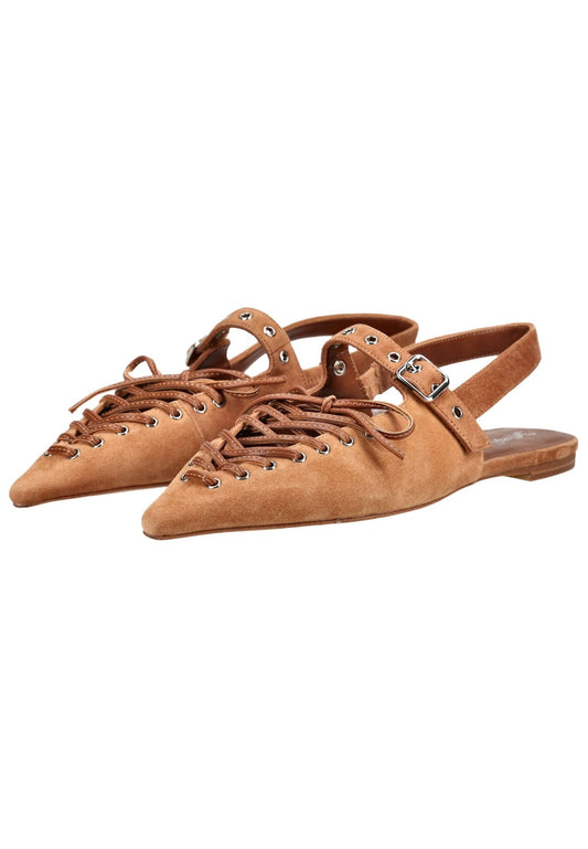 Jeffrey Campbell Ballerinas Leder Tan