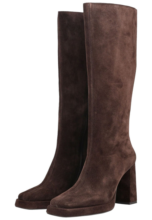 Jeffrey Campbell Stiefel Veloursleder Dunkelbraun