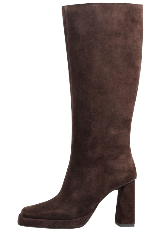 Jeffrey Campbell Stiefel Veloursleder Dunkelbraun