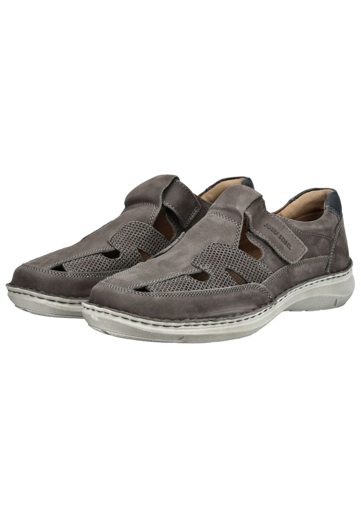 Josef Seibel Halbschuhe Leder Grau