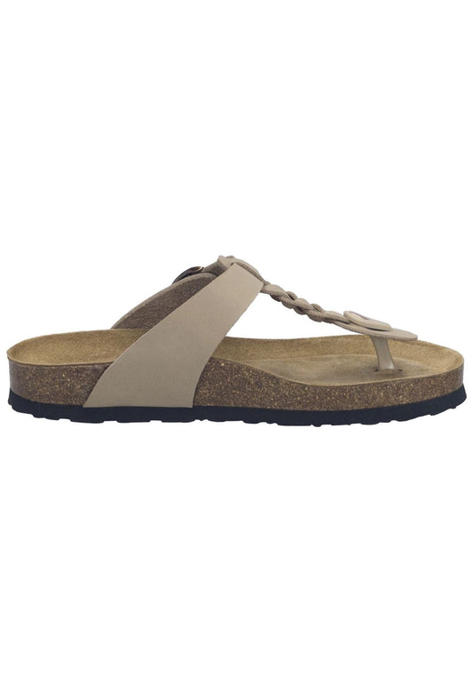 Josef Seibel Pantoletten Leder Dunkelbeige