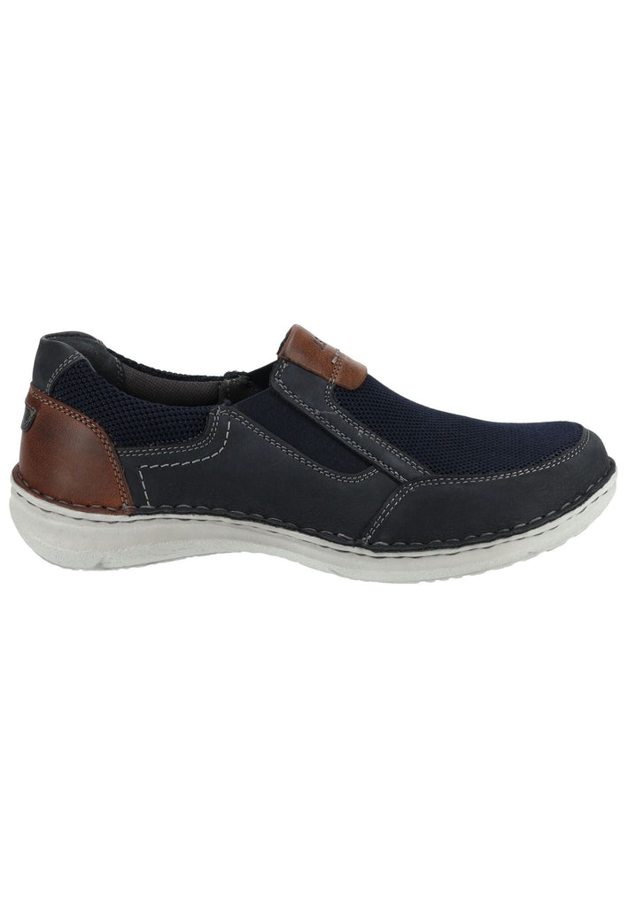 Josef Seibel Slipper Leder/Textil Blau/Braun