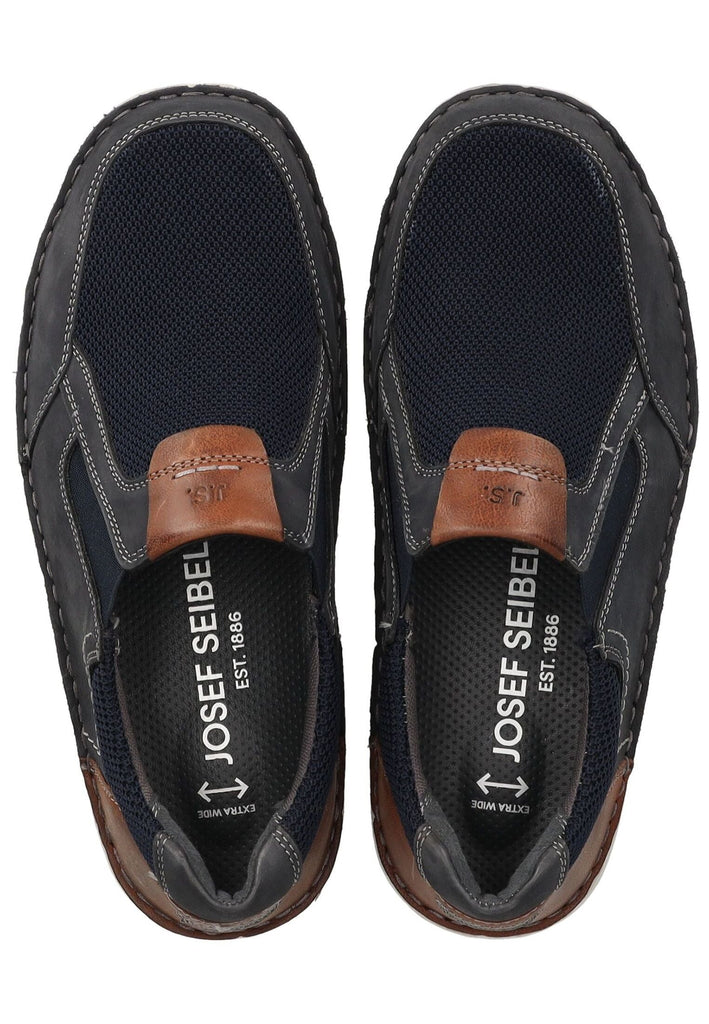Josef Seibel Slipper Leder/Textil Blau/Braun