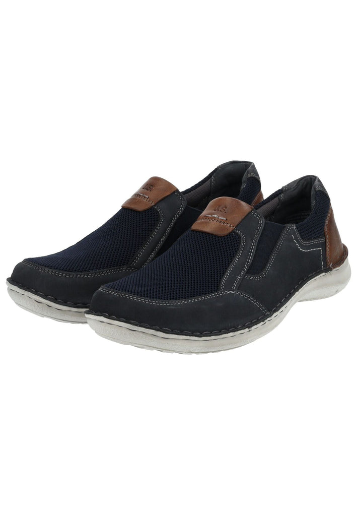 Josef Seibel Slipper Leder/Textil Blau/Braun