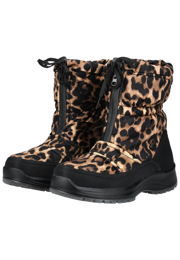 Josef Seibel Stiefel Lederimitat/Textil Leopard Warmfutter