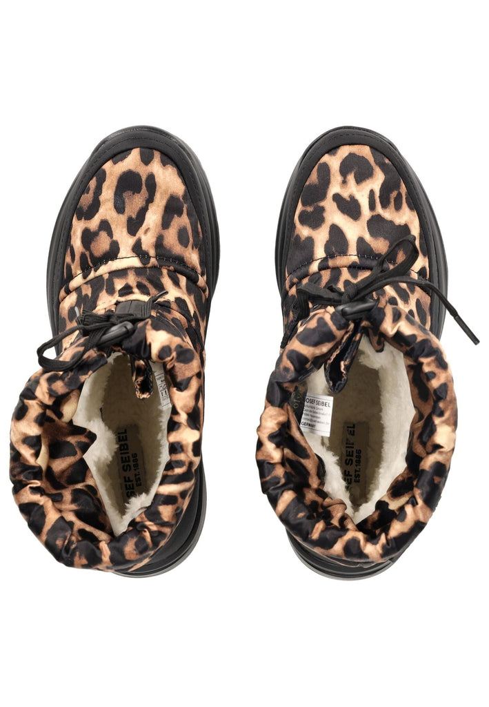 Josef Seibel Stiefel Lederimitat/Textil Leopard Warmfutter