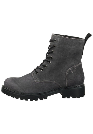 Josef Seibel Stiefelette Leder Grau/Lila Warmfutter