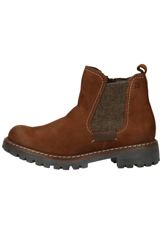 Josef Seibel Stiefelette Leder/Textil Braun/Grau