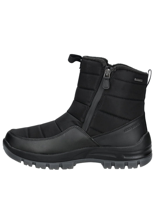 Josef Seibel Stiefelette Lederimitat/Textil Schwarz Warmfutter