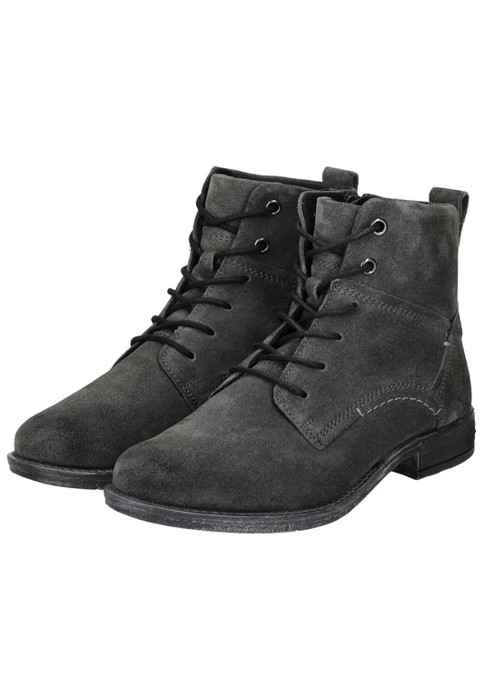 Josef Seibel Stiefelette Veloursleder Dunkelgrau