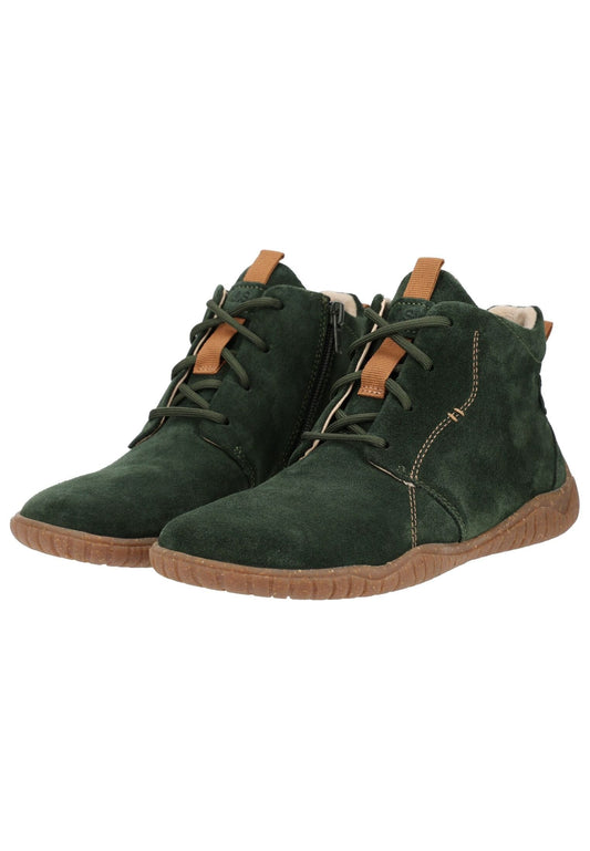 Josef Seibel Stiefelette Veloursleder Dunkelgrün Warmfutter